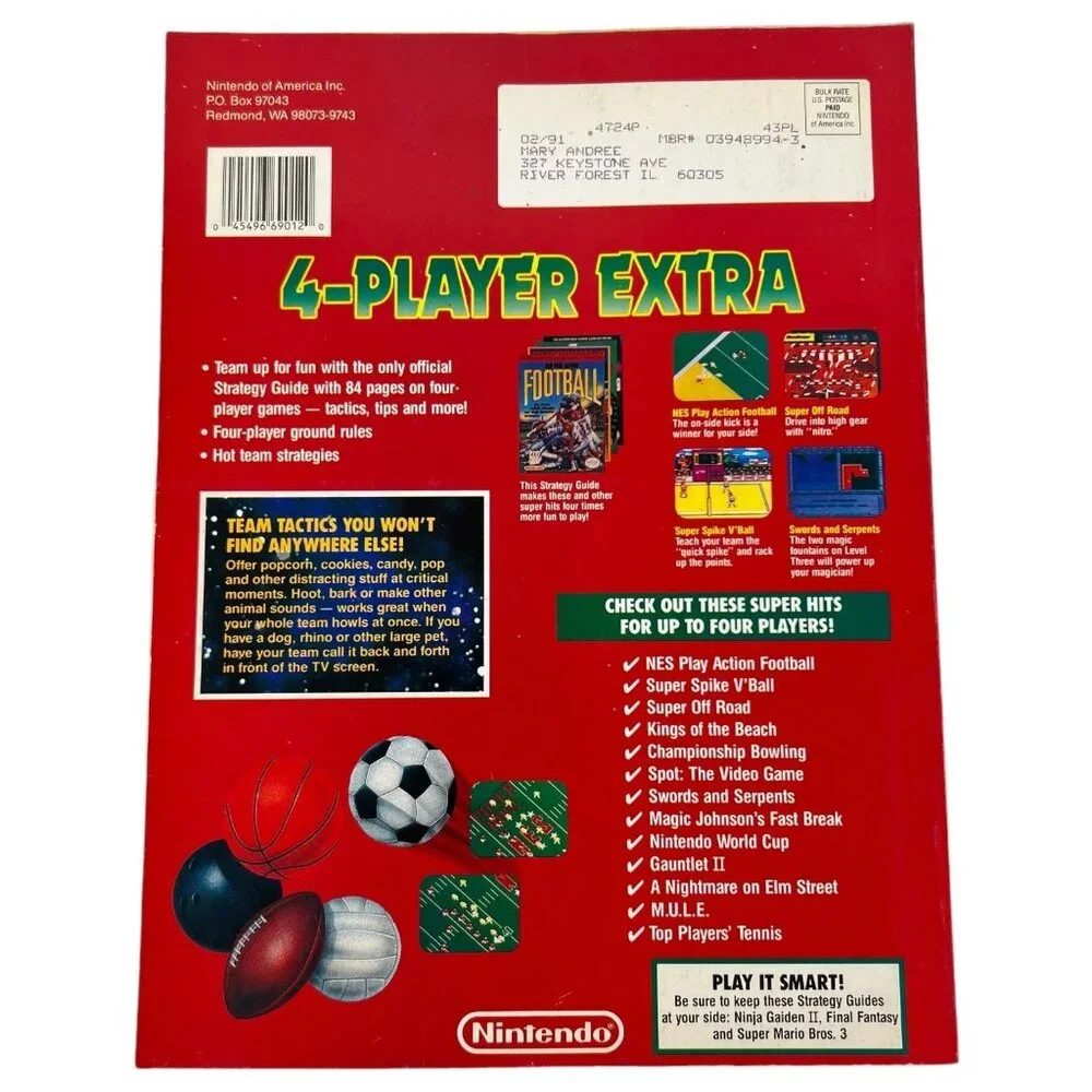 Nintendo Power Strategy Guide Vol. 33 4-Player Extra Team Up Official Strategies